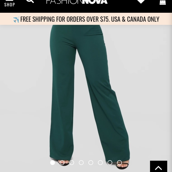 Fashion Nova WinterGreen Off the Shoulder Jumpsuit - Picture 7 of 7